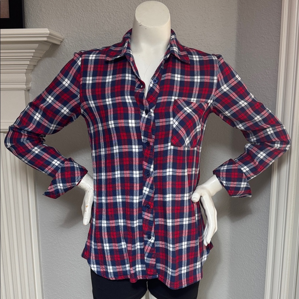 Dylan George flannel plaid shirt - Size XS